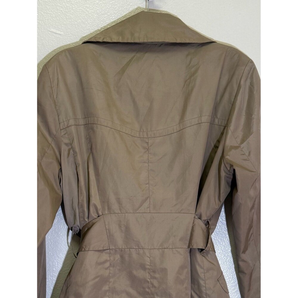 Cole Haan - Taupe Sateen Finish Trench Coat - size XL - Picture 7 of 7